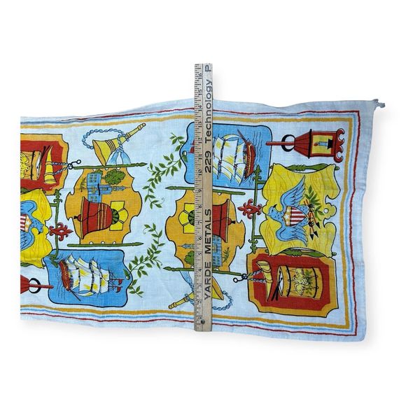 Vintage Linen Dish Tea Towels Colonial Theme Liberty Bell 70s home decor - Picture 5 of 7